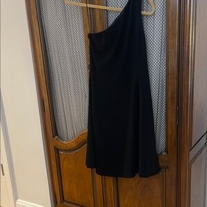 Theory Black One-Shoulder Dress
